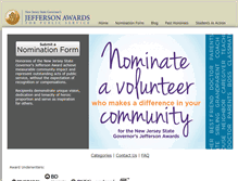 Tablet Screenshot of njgovernorsawards.com